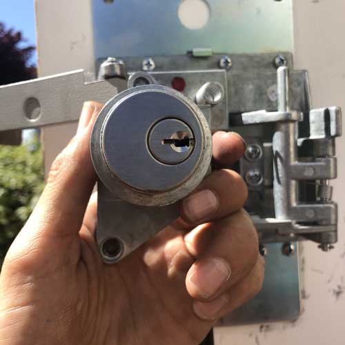 commercial storefront gate lock