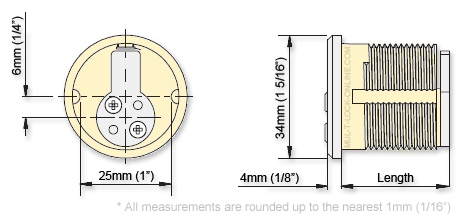 mul t lock Mortise Cylinder Size