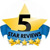 five star reviews icon